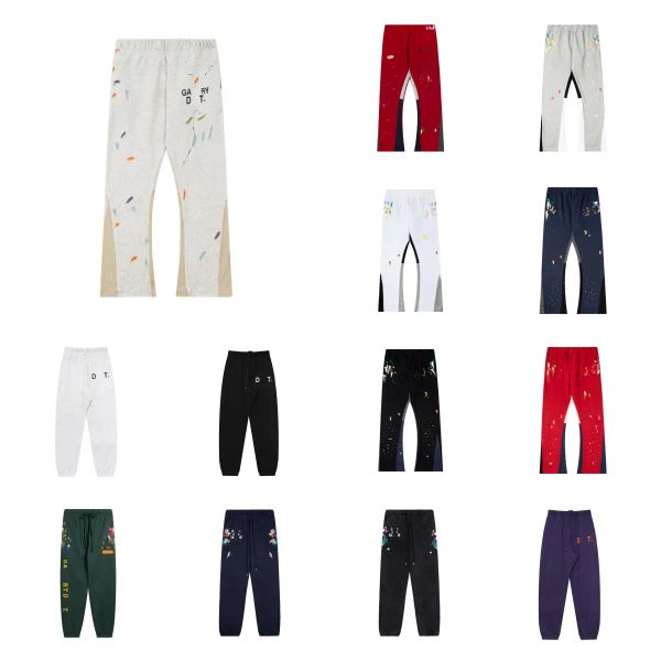 Pantaloni jeans da uomo caldi Gallerie Sudore Depts Stampa maculata Pantaloni da donna Coppia Pantaloni larghi versatili casual Dritti