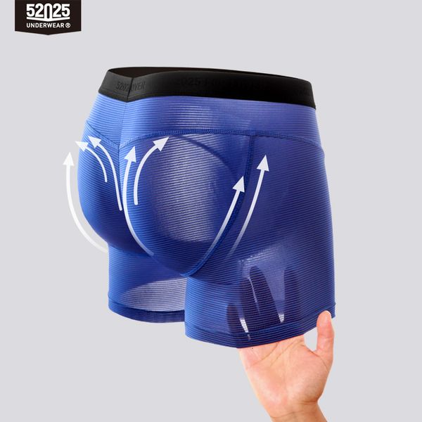 Unterhose 52025 Herrenunterwäsche Gestreifte Boxershorts Leicht Dünn Pushup Schnell trocknend Kühlend Atmungsaktiv Komfortabel Sexy 230420