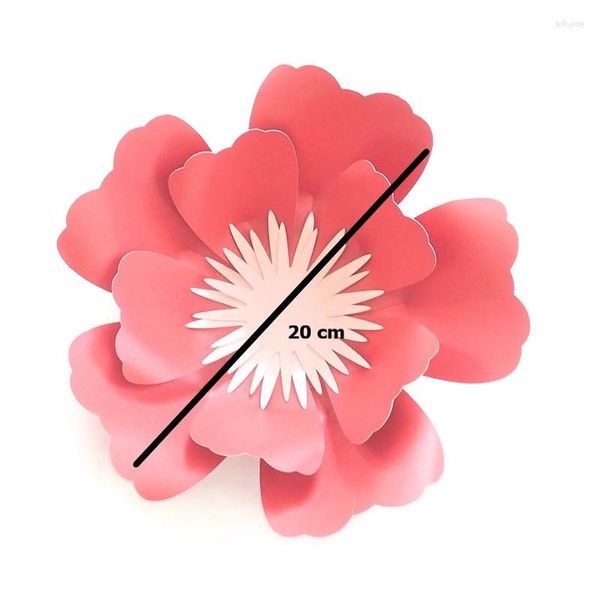 Flores decorativas de papel diy rosa artificial para decorações de eventos de casamento cenários de certerpires cenários deco berçário berçário desfile