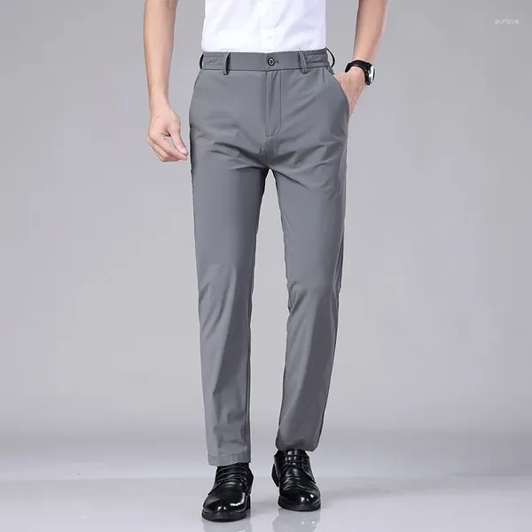 Pantaloni da uomo estate uomini casual traspiranti allungare il nylon slim co