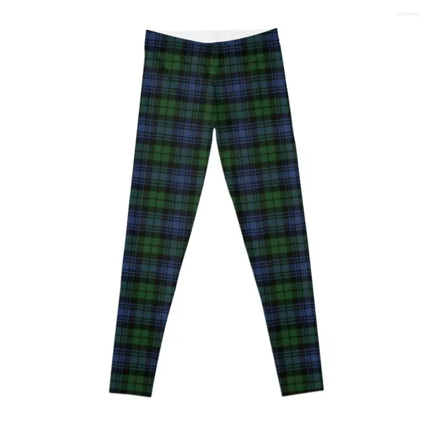 Calças ativas pretas relógio antigooriginal escocês tartan leggings shorts de treino feminino push up yoga wear