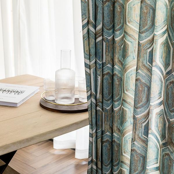 Cortinas de cortina para sala de jantar quarto quarto de alta precisão de alta precisão Decoração de janela pastoral minimalista