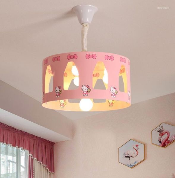 Lampade a sospensione Lampada per bambini Camera da letto Cartoon Boy Girl Room Lampadario creativo americano