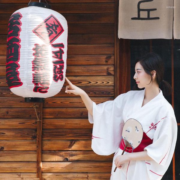 Etnik Giyim Retro Tarzı Kadınlar Uzun Elbise Japonya Geleneksel Kimono Yaz Yukata Batan Cosplay Performans