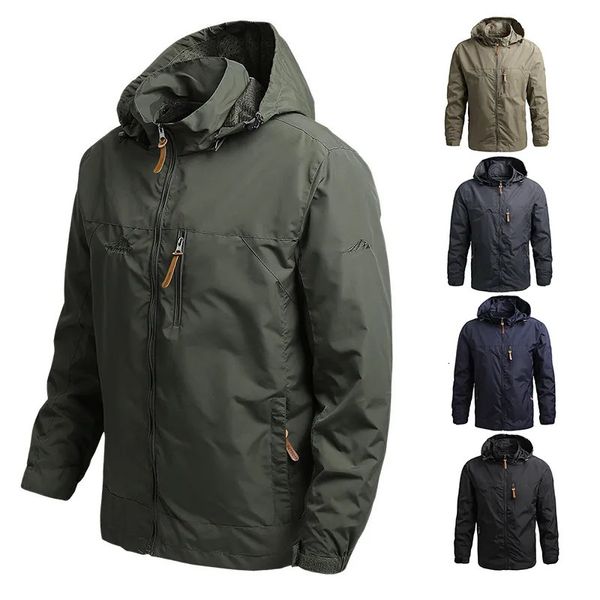 Jaquetas ao ar livre Hoodies Homens Com Capuz Capa de Chuva Inverno À Prova D 'Água Pele Tática Jaqueta Militar Esporte Caminhadas Windbreaker Protetor Solar Jaqueta Exército Roupas 231120