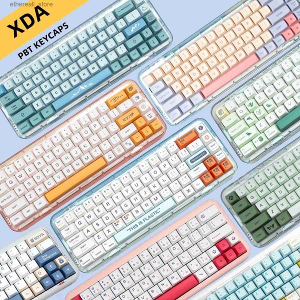 Tastiere XDA Keycap GMK Latte di soia Plastica Iceberg EVA PBT Sublimazione Copritasti per interruttori Mx Tastiera meccanica da gioco Copritasti XDA Q231121