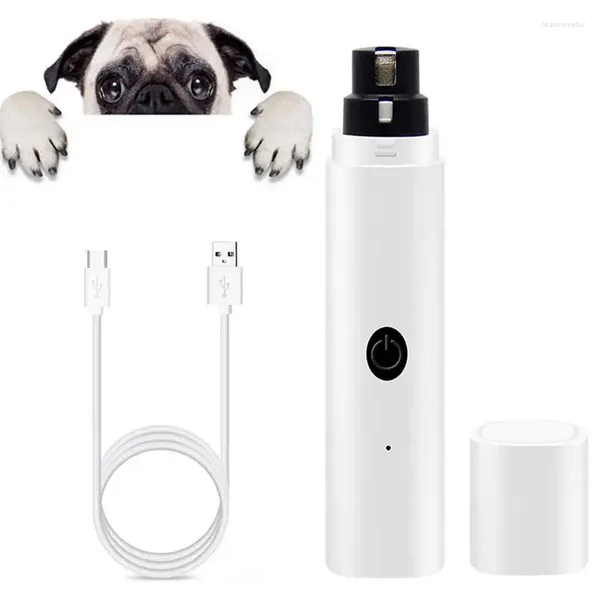 Portador de cães recarregável cortador de unhas profissional led iluminação moedor poderoso indolor patas aliciamento e suavização para pequenos