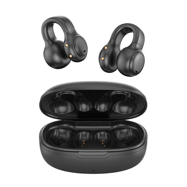 Novo TWS Bluetooth 5.3 Wireless Headset Clip-On Difless Earphone HD Call Waterperper Rouse Reduction Headphones