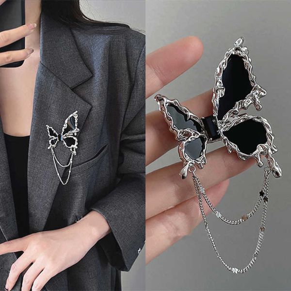 Pins Broschen Vintage Schmetterling Broschen Quaste Anhänger Brosche Pins Für Frauen Party Hochzeitsgeschenke Bekleidungszubehör Gothic Harajuku Schmuck Z0421