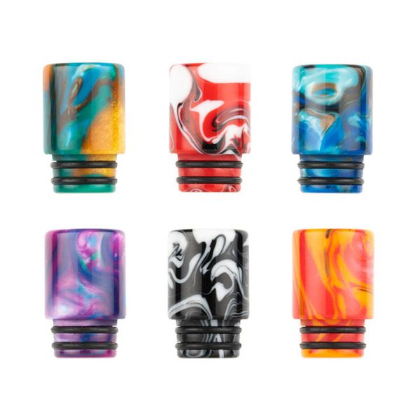 510 Long Mouth Resin Drip Tips Acessórios para fumar Bocal para Ego 510 Thread Cigarette Holder RDA RBA Vapor Tank Atomizadores Driptips Boca Piece