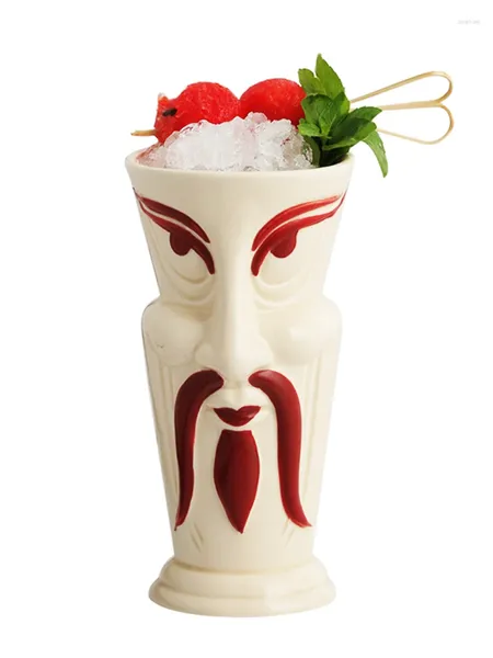 Tazze Hawaii Tiki Mug in ceramica fatta a mano con disegno Samurai