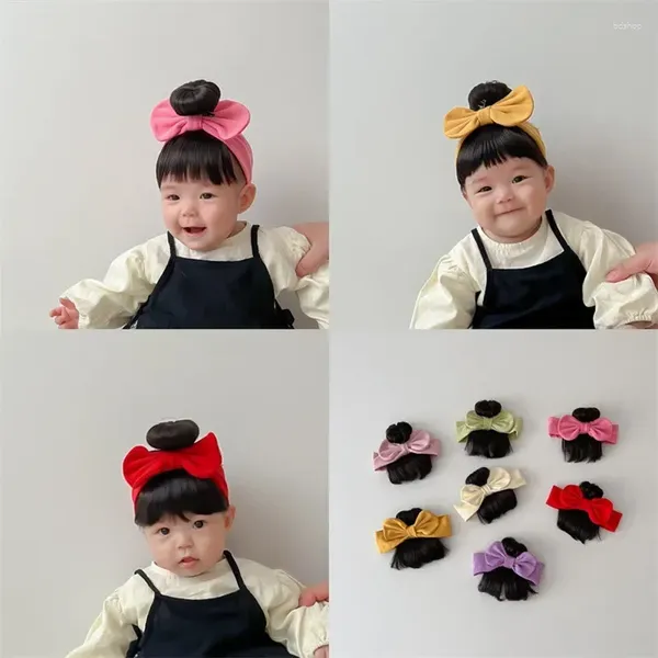 Acessórios de cabelo moda bonito infantil bebê menina peruca chapéu hairpiece 0-1y nascido crianças crianças meninas arco headbands headwear