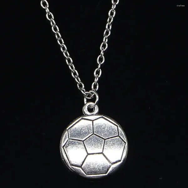 Ketten 20 stücke Mode Halskette 18x21mm Doppelseitige Fußball Anhänger Kurze Lange Frauen Männer Colar Geschenk Schmuck halsband