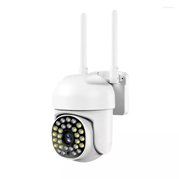 1SET Security Camera с прожектором Color Night Vision Wired Supillance Wireless Wi-Fi Plug-in White