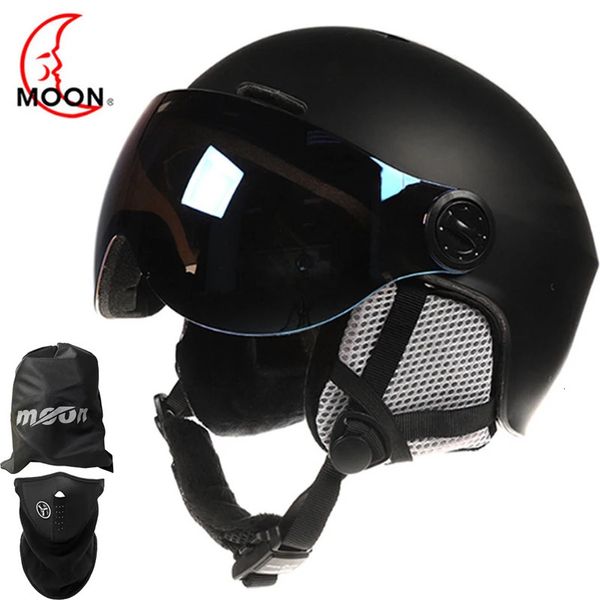 Skihelme Männer Frauen Kinder Skihelm mit Schutzbrille Maskenabdeckung Moto Fast Skateboard Scooter Snowboard Skating Casco Klettern Capacete Casque 231120