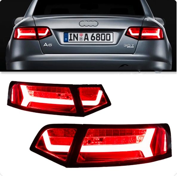 Audi A6 C6 2008-2012 C7 Styling LED Koşu Işıkları Sıralı Sinyal Arka Fren Armatürleri