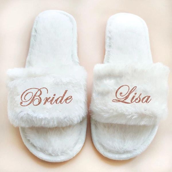 Articoli per feste Matrimonio personalizzato Pantofole in corallo Scarpe da sposa personalizzate Regali piatti Regalo personalizzato per gli ospiti Signore