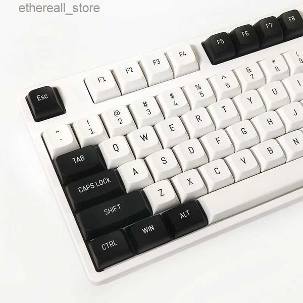 Teclados 149 Chave Minimalista Preto Branco PBT Keycaps para Cherry MX Switch Teclado Mecânico CSA Perfil Double Shot Keycap Personalizado DIY Q231121