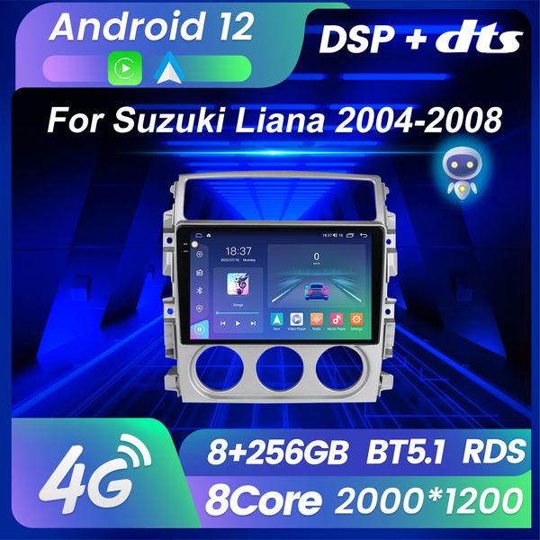 M6 Pro 2K QLED Android 12 Car Dvd Radio Stereo per Suzuki Liana 2004-2008 Multimedia Video Player GPS Navigaion Carplay 2Din Audio