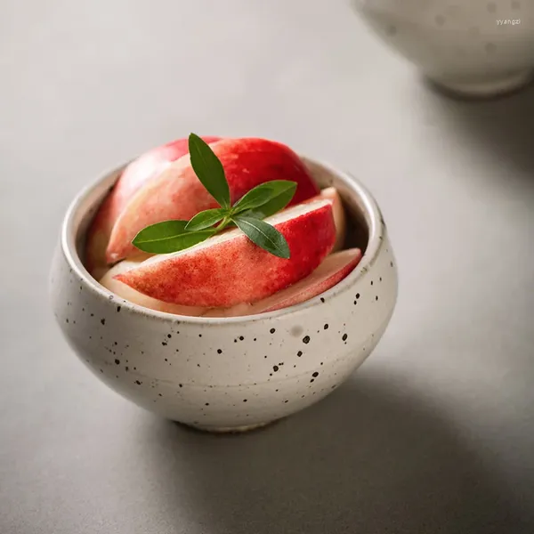 Ciotole Ciotola per gelato retrò giapponese Piccole riso Frutta Dessert Stoviglie in ceramica a forma speciale per la casa