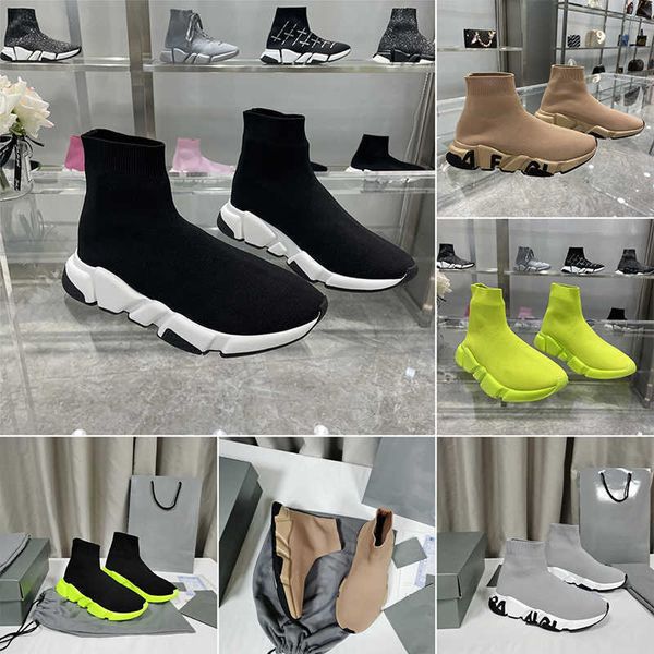 Freizeitschuhe 1.0 Trainer Sock Boot Damen Sneakers Speed Shoe Runner Sneaker Speeds Booties Paris Platform Master Classic Glänzend