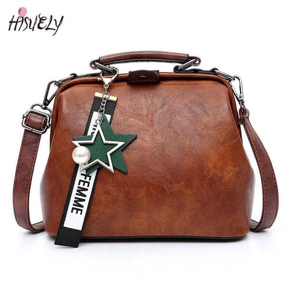 Bolsas de noite Bolsa de bolsa de couro feminino Bolsa feminina Doutor Crossbody Tote Star Pingente Tassel S Casual Designer Famoso Mulheres Bolsas J230420