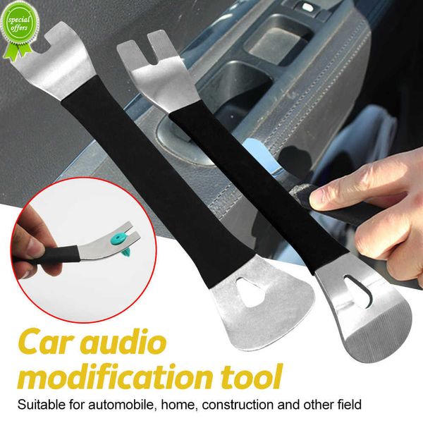 1 Stück Autotür Clip Trim Removal Tools Auto Panel Audio Radio Reparatur Metall Pry Demontage Edelstahl Two-End Level Pry Tools