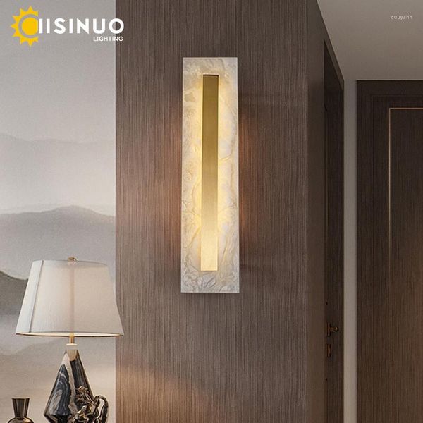 Lampada a parete Minimalista Lumo di lusso Luce moderna Oro Copper Oro Funzione per capezzale a LED per la camera da letto El Corrid