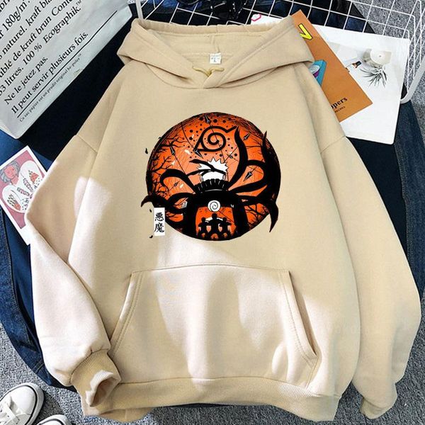 Sportbekleidung Anime Nine Tails bedruckter Sportpullover und Fleece-Hoodie im Harajuku-Stil, lockerer Kapuzenpullover, gleich für Männer und Frauen