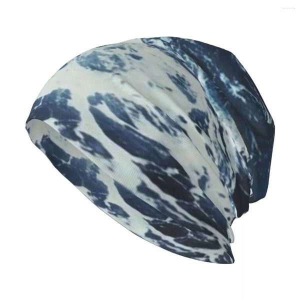 Berets Dark Stormy Ocean Pattern Chapéu de Malha Chapéu Personalizado Chapéus de Chá Natal Mulheres 2023 Masculino