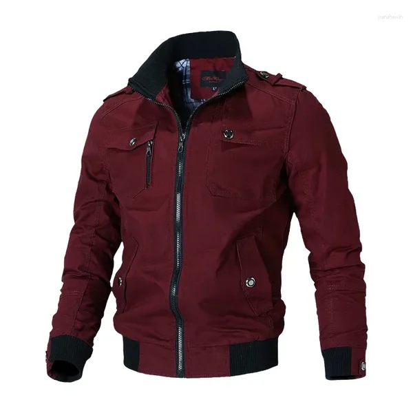 Jaquetas masculinas Ueteey Bomber Militar para Homens Moda Casual Motocicleta Stand Slim Vida Ao Ar Livre 2023 Primavera Outono Mens Roupas