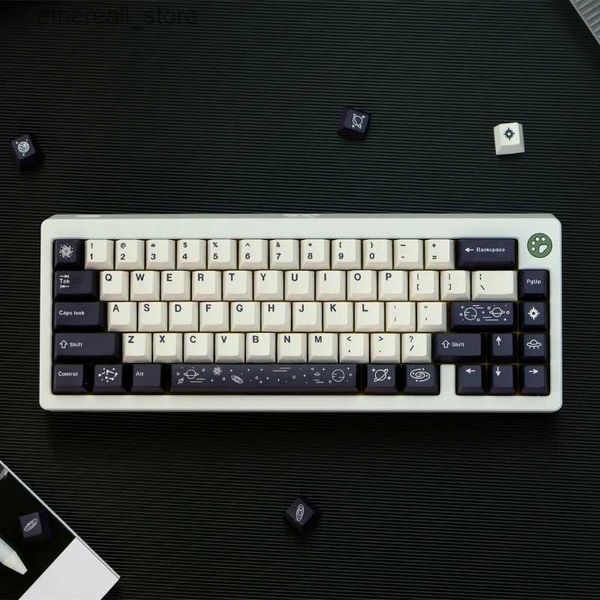 Tastaturen GMK 129 Tasten Galaxy Theme Tastenkappe Cherry Profile DYE-SUB PBT Tastenkappe mit 1,75U 2U für MX Switch mechanische Tastatur Q231121