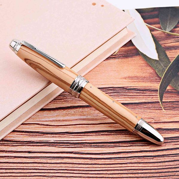 Canetas -fontes Majohn M1000 Olive Wood Handmade Pen.