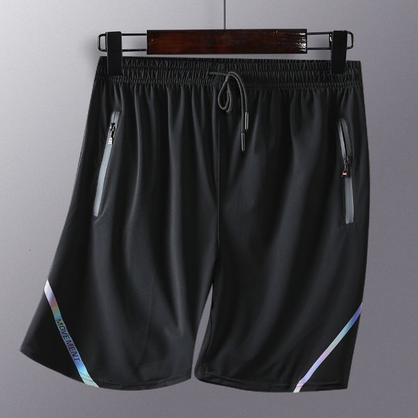 Shorts masculinos shorts de ginástica shorts de ginástica zíper de bolso esportes executando cinco calças shorts de fitness de verão seco rápido Treinamento masculino curto 230421