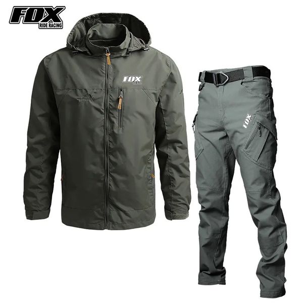 Set maglia da ciclismo Giacca da ciclismo impermeabile FOX RIDE RACING Pantalon Mtb Cappotto da motocross antivento Pantaloni da mountain bike Set giacca a vento da bicicletta 231120