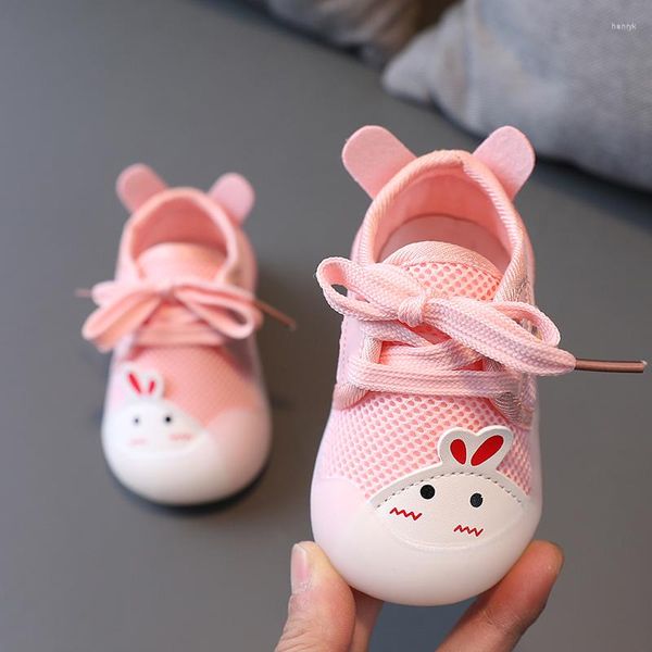 Primeiros Walkers Spring e outono Sapatos de rede de bebê 0 Criança de 2 anos 1 Bottom mole Não deslize a superfície respirável 12 crianças