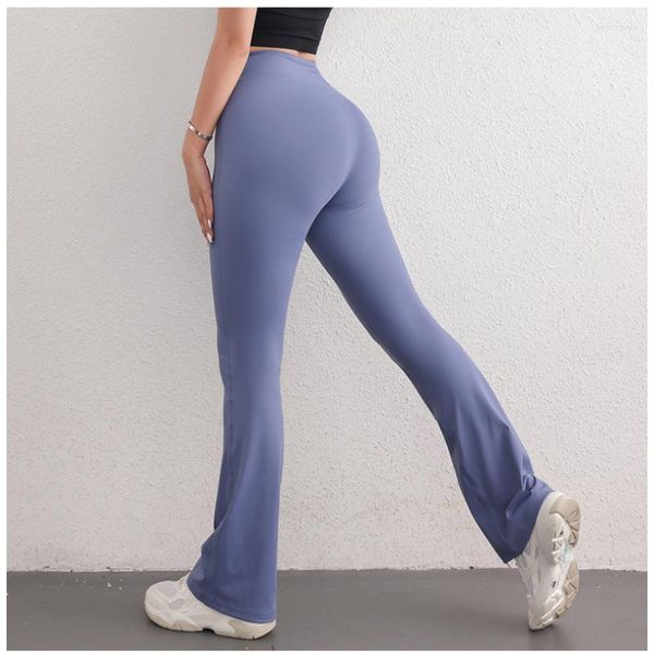 Leggings da donna Vita a V Micro Flare Push Up Pantaloni sexy Donna Calzamaglia sportiva elasticizzata Donna Allenamento nudo Legins da corsa