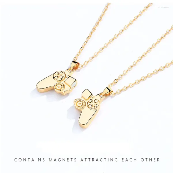 Anhänger-Halsketten, Spielkonsolen-Halskette, Griffpaar mit einem Paar Magneten, personalisiertes Valentinstagsgeschenk für Männer und Frauen