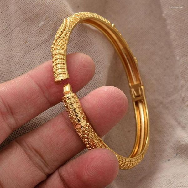 Bangle Bangles Dubai Braccialetti color oro per donna Uomo / Adolescente Medio Oriente / Dubai / Etiope / Regalo di gioielli da sposa africano