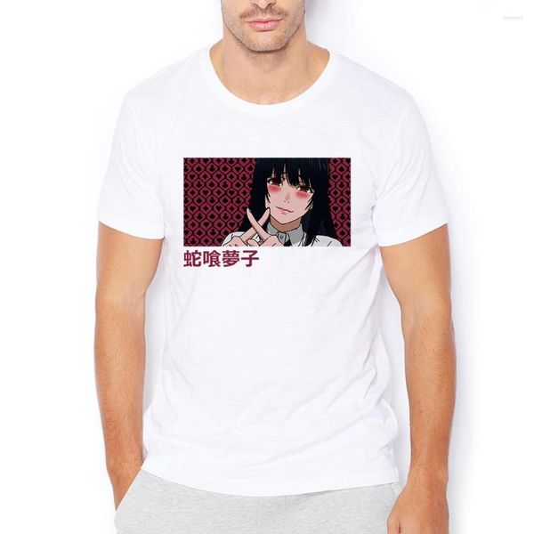 Camisetas masculinas kawaii yumeko jabami kakegurui engraçado Waifu Anime Camiseta Men camiseta casual homme unissex otaku tee sem sticker impressão