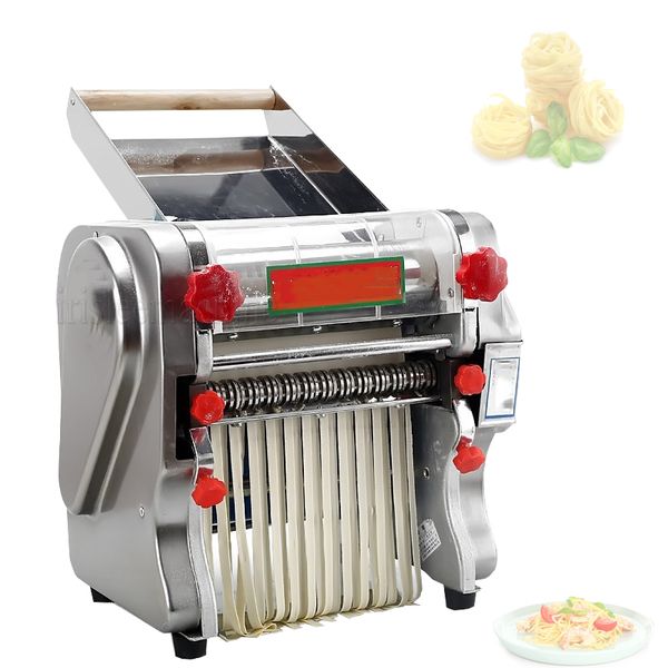 Máquina elétrica de fazer macarrão, rolo de pastelaria, espaguete, macarrão, cozinha doméstica, aço inoxidável