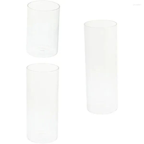 Kerzenhalter 3 Stück Transparente Tasse Leere Teelicht Hohlbehälter Dekor Party Kleiner Ständer Bulk Hochzeit Tablet