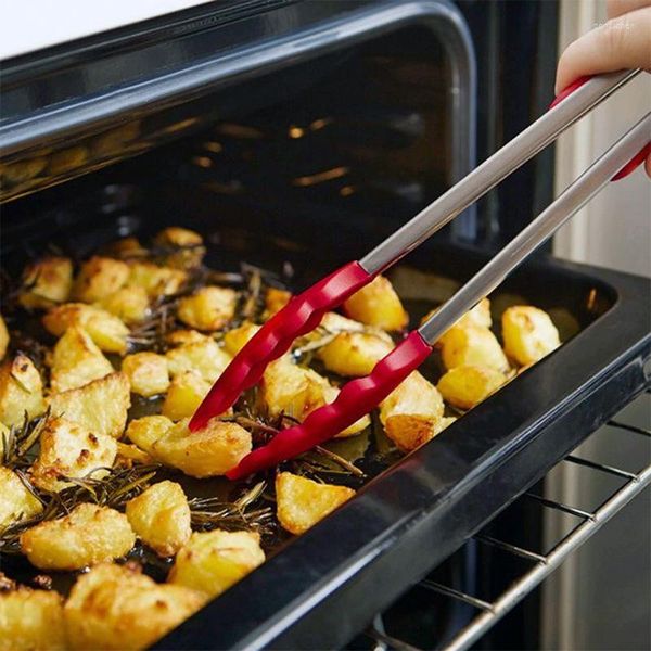 Conjuntos de utensílios de jantar, aço inoxidável clipe pão churrasqueiro conjunto de ferramentas de cozinha de cozinha anti-escaldamento bife acessórios de talheres ocidentais