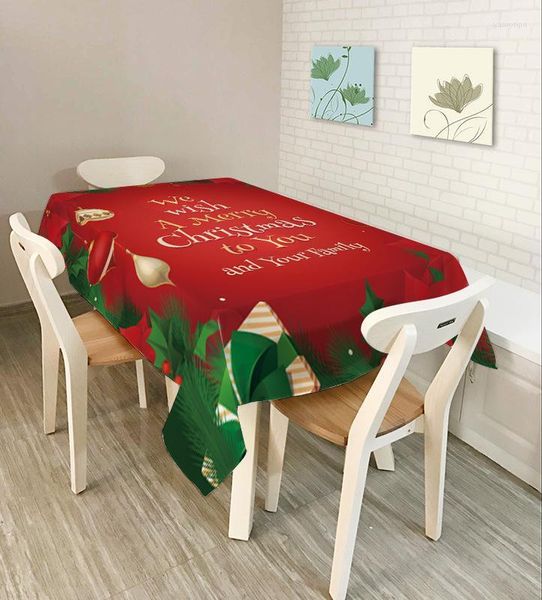 Tala de mesa 2023 anos à prova d'água Beautiful Christmas Letter Creat Toels de mesa itens Capas