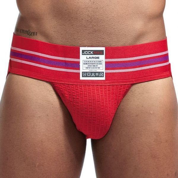 Herren-Unterhosen JOCKMAIL Sexy Herren-Unterwäsche-Slips Athletic Jock Strap Supporter Jockstrap Natürlich konturierter Bund 7 Farben MXXL-GRÖSSE T-Rücken 519 460