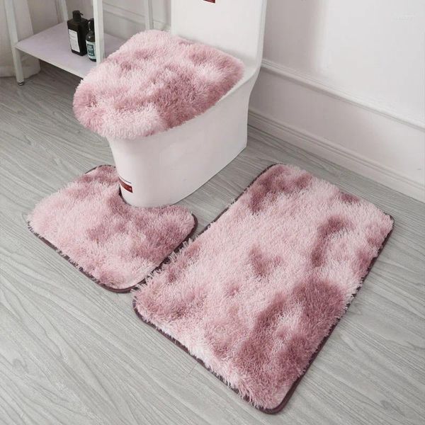 Tuvalet koltuk 3x banyo kışlık sıcak kapak peluş paspas ped antislip yıkanabilir kalın yumuşak closeestool ısıtıcı seti