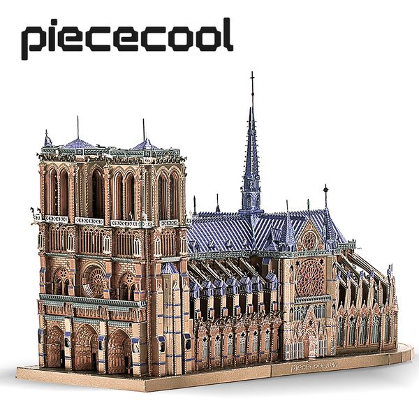 3D Bulmacalar Parçalı 3D metal bulmaca Notre Dame De Paris Model Bina Kitleri DIY Jigsaw Genç Oyuncaklar Beyin Teaser 230420