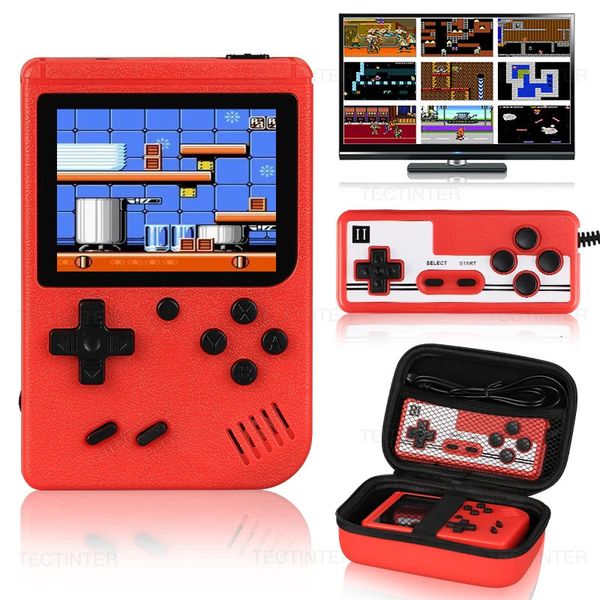 Jogadores de jogos portáteis Retro portátil mini console de videogame com tela LCD de 30 polegadas para presentes infantis 8bit portátil embutido 400 saídas AV 231121