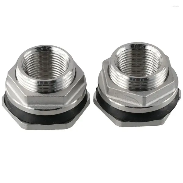 Torneiras de cozinha 2 pcs 304 aço inoxidável anteparo tanque de água montagem 3/4 