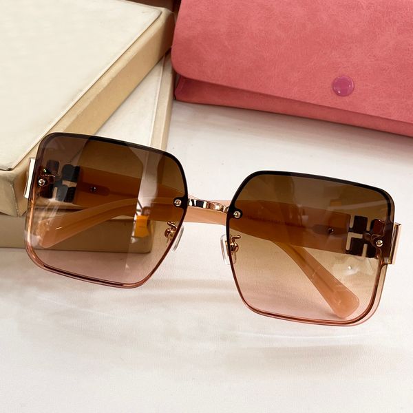 Óculos de sol sombreados de ouro rosa marrom para mulheres de luxrias de luxo óculos de sol Sunnies Gafas de Sol Sonnenbrille Sun Shades UV400 Eyewear com caixa